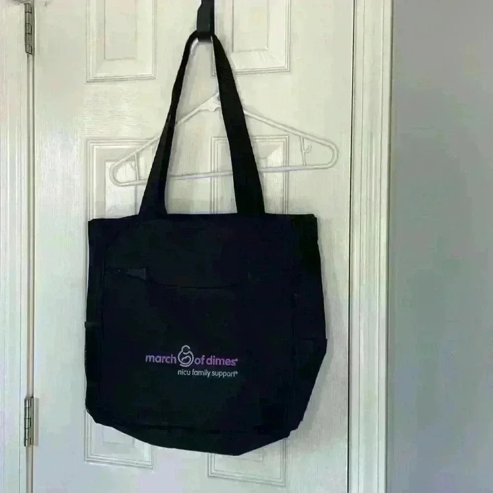 March of dimes zip closure tote